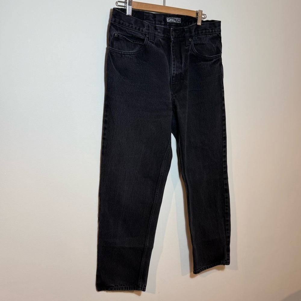 Dakota Black Straight Jeans High-Waisted Sturdy Denim